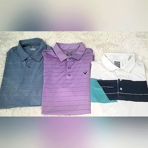 3 Men's Callaway Opti-Dri Golf Shirts Size Large